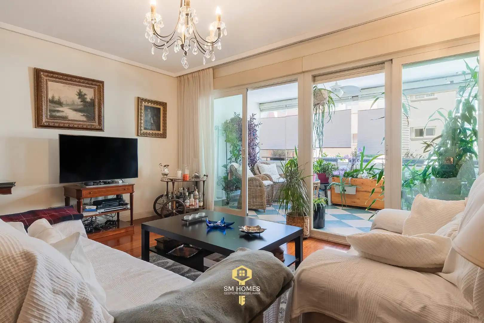 Wohnzimmer von Wohnung zum Verkauf in Madrid mit Klimaanlage, Heizung und Terrasse