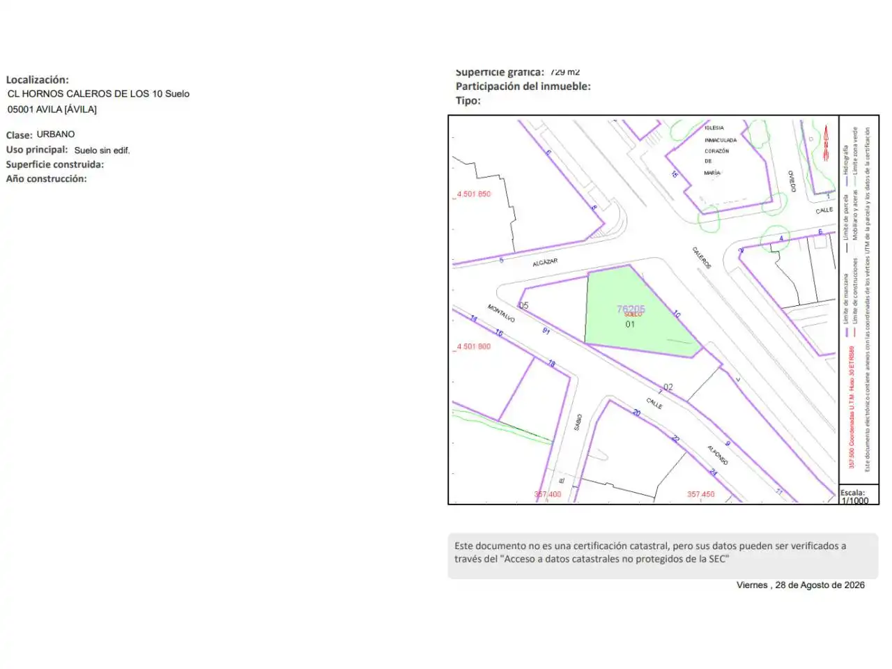 Terreny residencial en venda a Calle Hornos Caleros 10, imagen 5