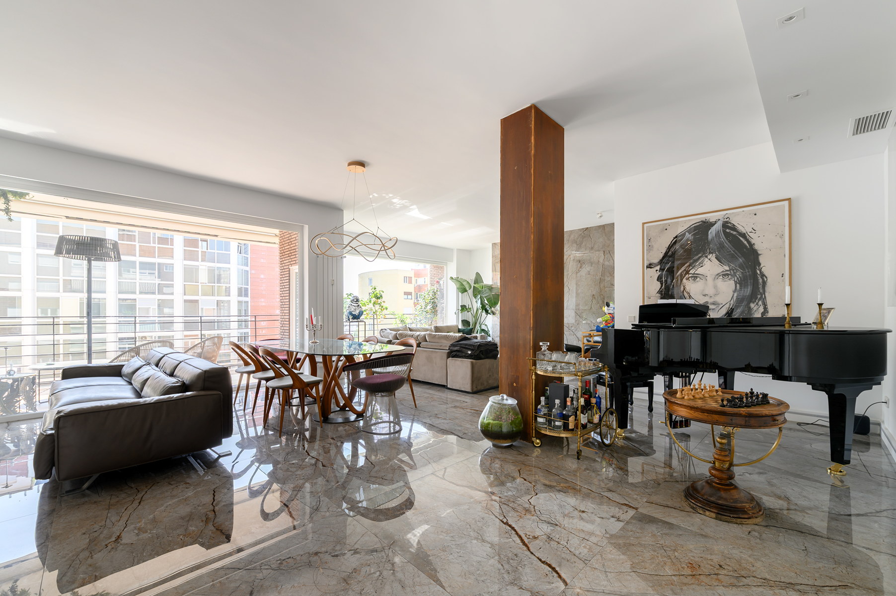Living room of Apartment for sale in  Madrid Capital  with Air Conditioner, Heating and Terrace