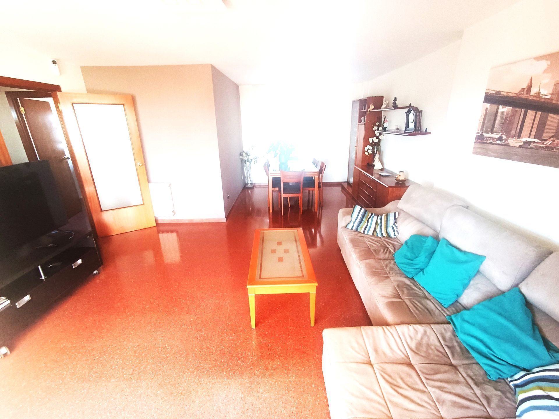 Sala d'estar de Àtic en venda en Badalona amb Aire condicionat i Terrassa