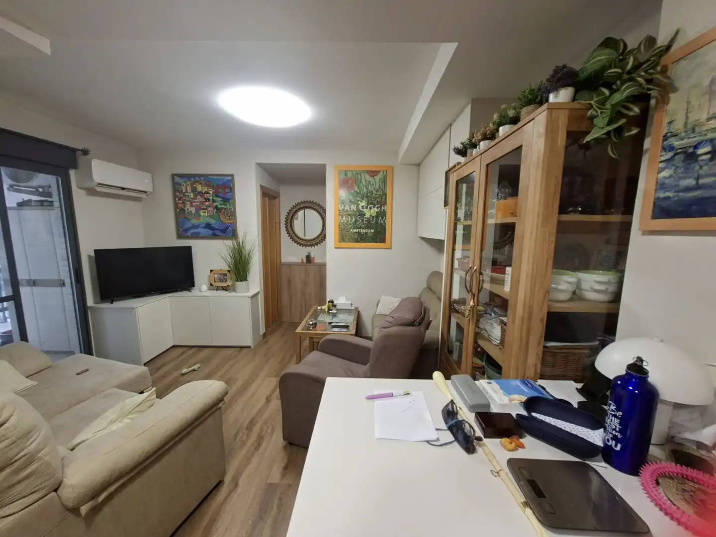 Wohnzimmer von Wohnung zum Verkauf in Nules mit Klimaanlage, Parkett und Terrasse