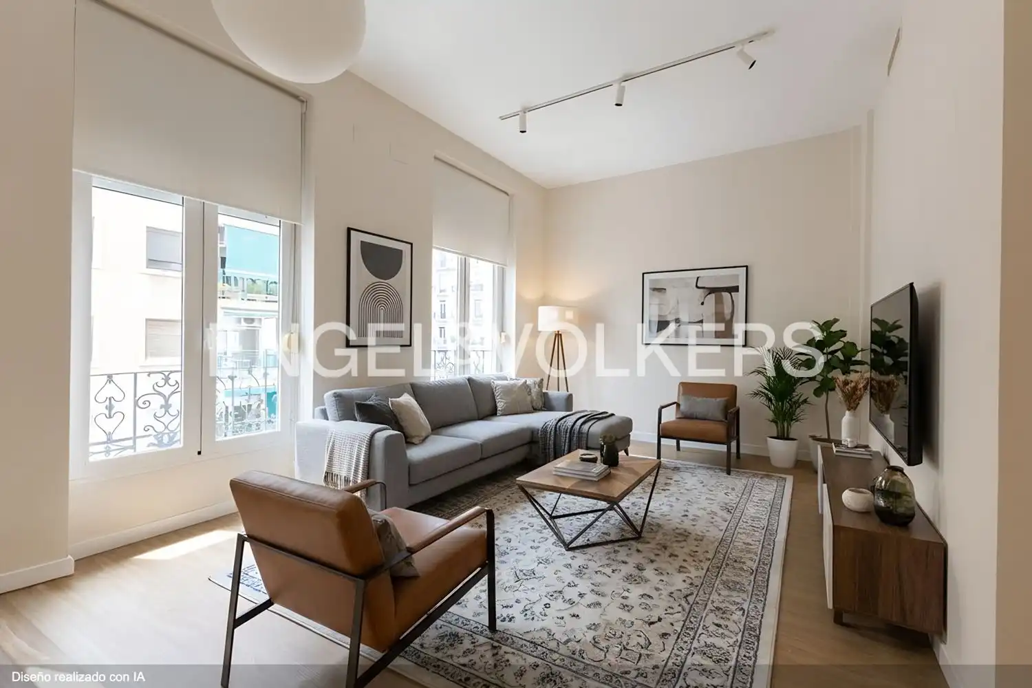 Sala de estar de Piso de alquiler en Valencia con Aire acondicionado, Calefacción y Parquet