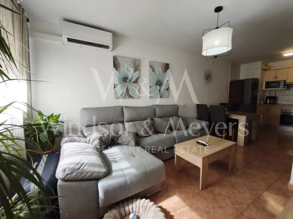 Living room of Flat for rent in Eivissa  with Air Conditioner, Terrace and Furnished
