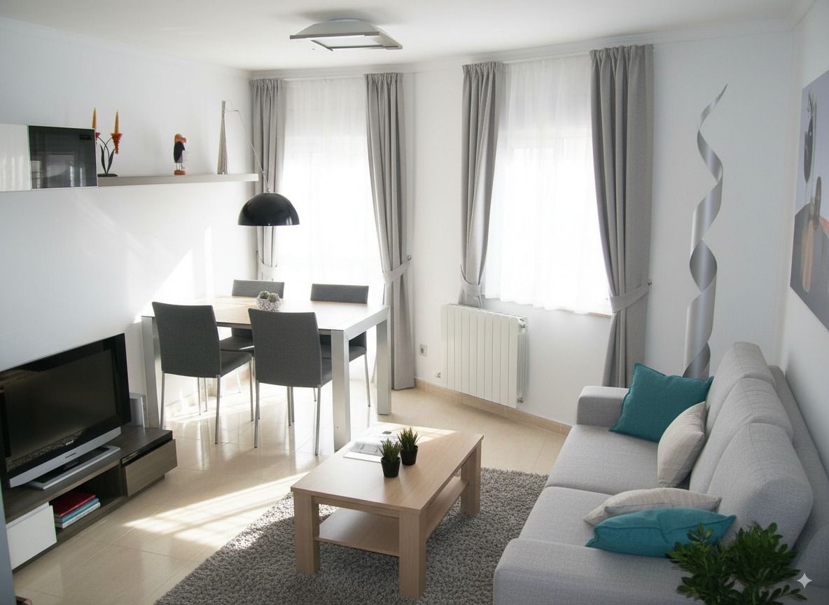 Living room of Flat for sale in Badalona  with Air Conditioner and Heating