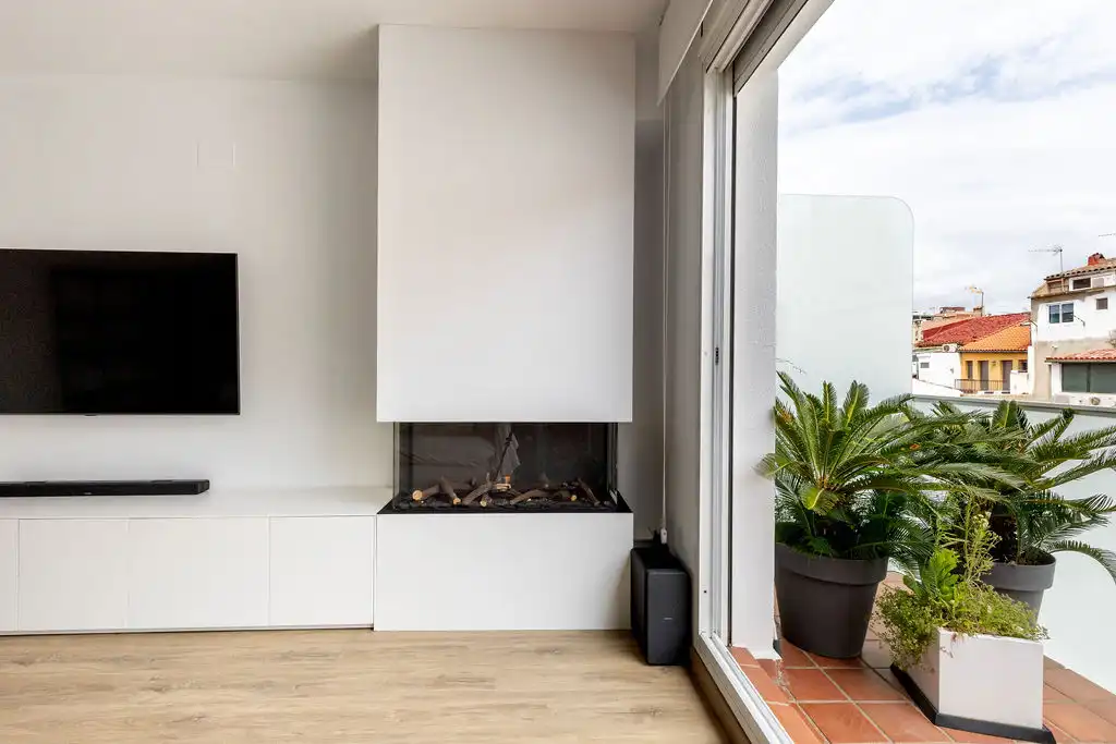 Wohnzimmer von Haus oder Chalet zum Verkauf in Badalona mit Klimaanlage, Heizung und Parkett