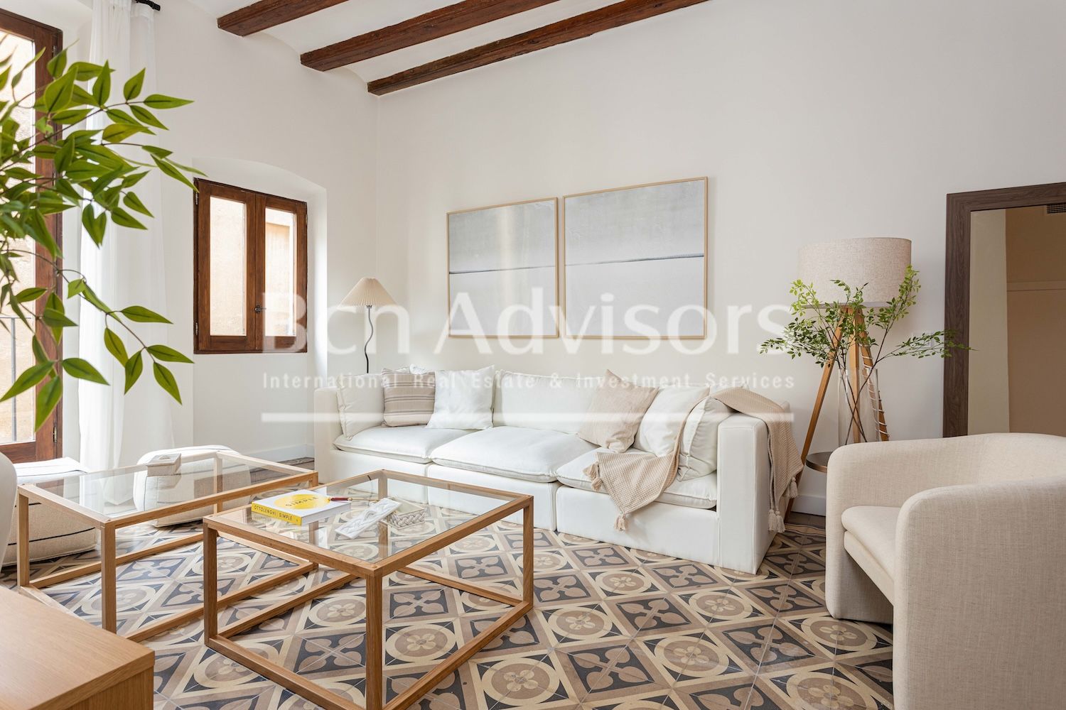 Living room of Flat for sale in  Barcelona Capital  with Air Conditioner, Heating and Furnished