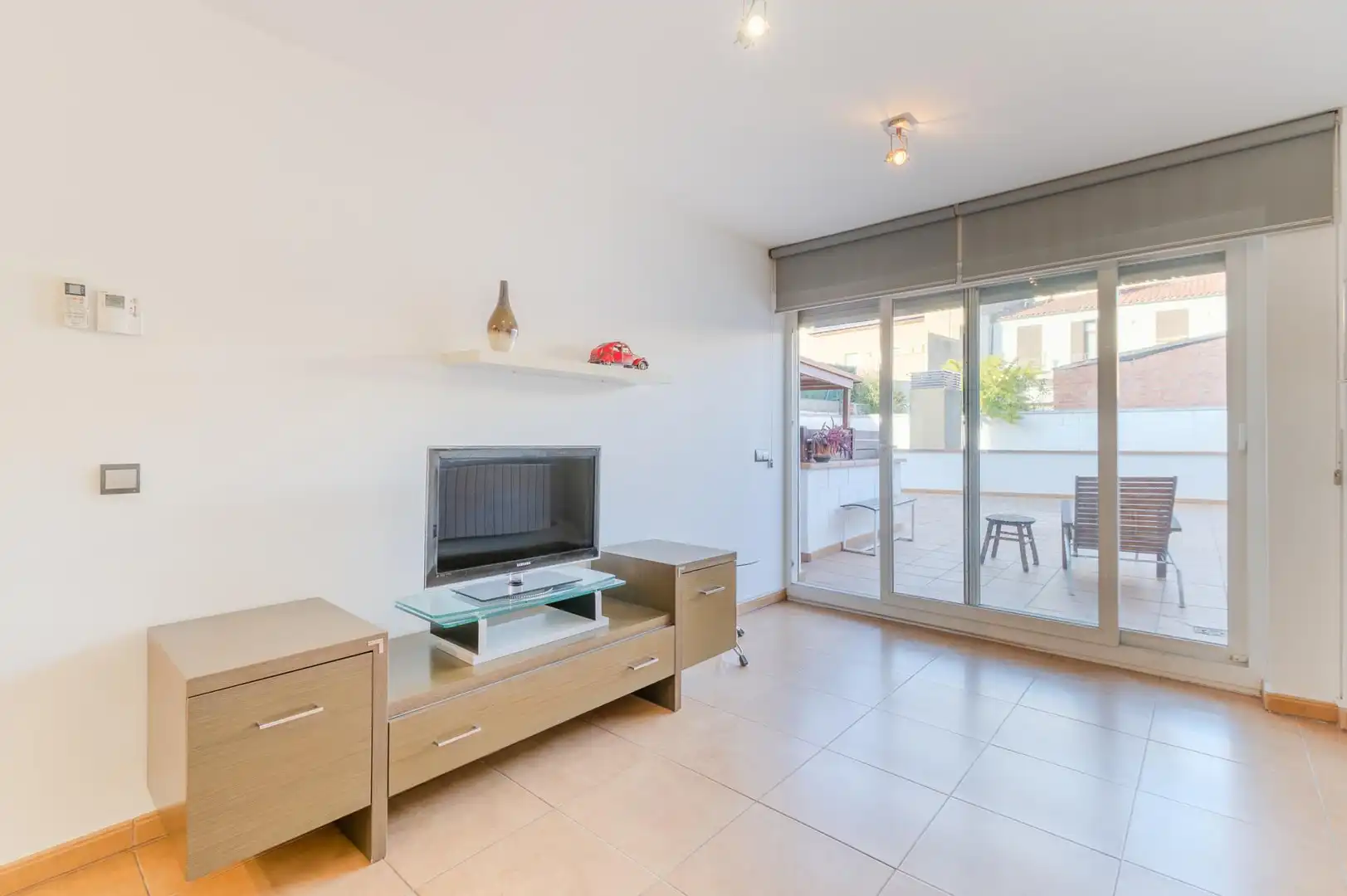 Sala de estar de Piso en venta en Cassà de la Selva con Aire acondicionado, Calefacción y Terraza