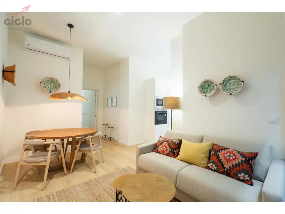 Sala de estar de Piso de alquiler en Sevilla con Terraza, Piscina y Amueblado