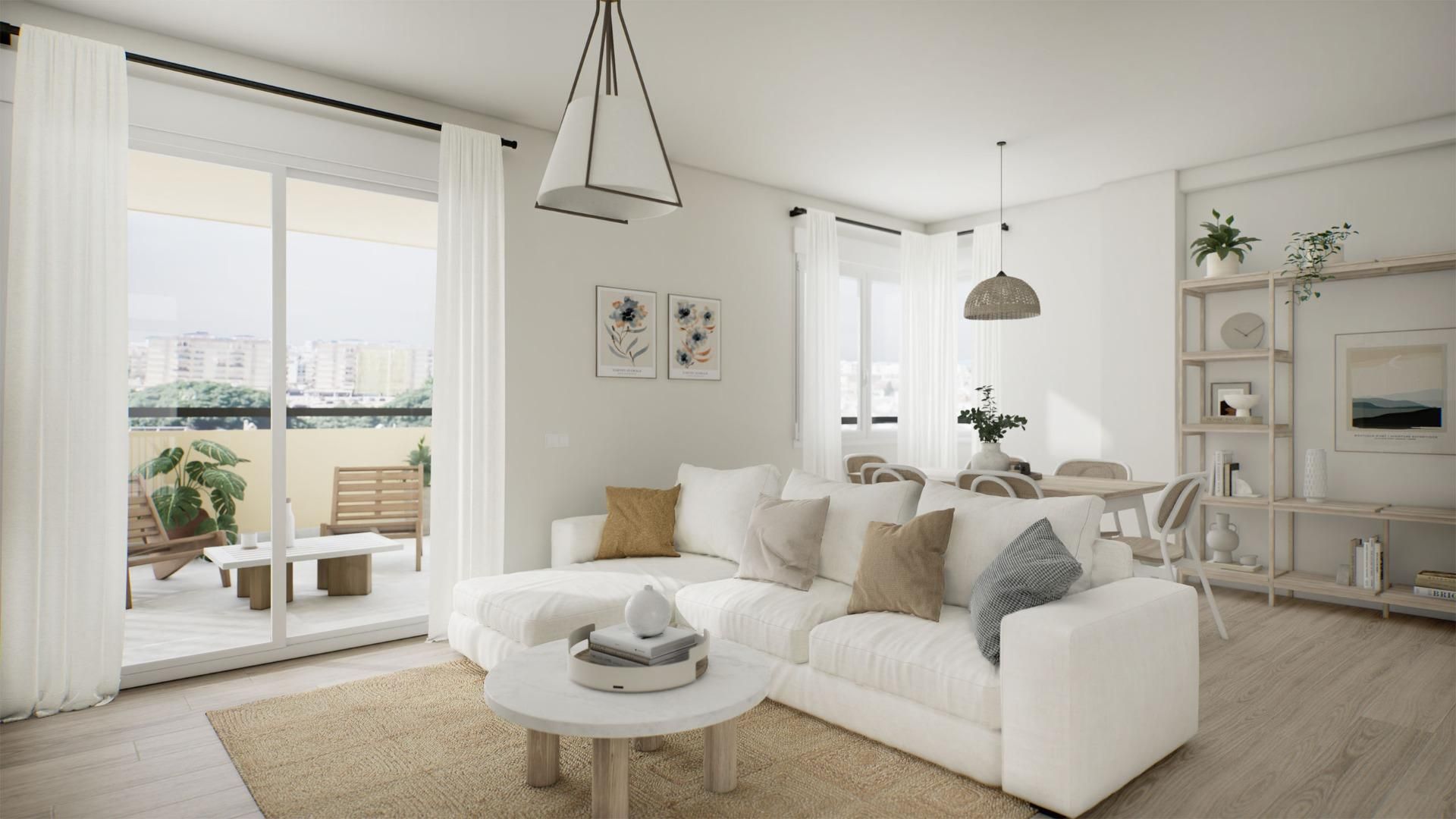 Sala d'estar de Apartament en venda en Fuengirola amb Aire condicionat, Calefacció i Piscina comunitària