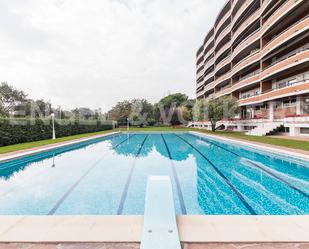 Swimming pool of Apartment to rent in  Barcelona Capital  with Air Conditioner, Heating and Private garden