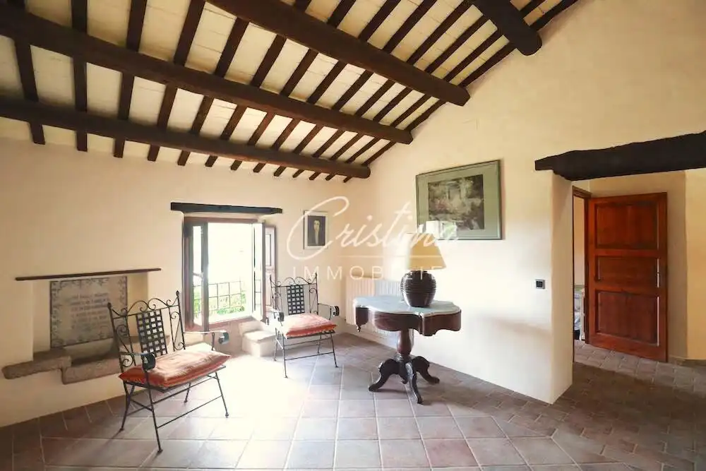 Wohnzimmer von Country house zum Verkauf in Santa Cristina d'Aro mit Heizung, Privatgarten und Schwimmbad