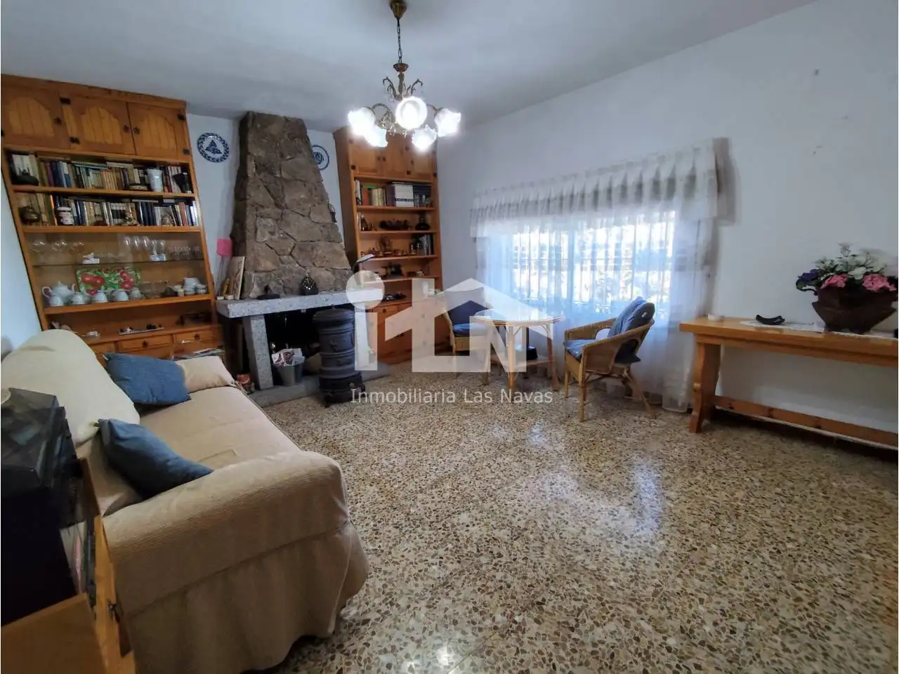 Sala de estar de Casa o chalet en venta en Santa María de la Alameda con Jardín privado y Terraza