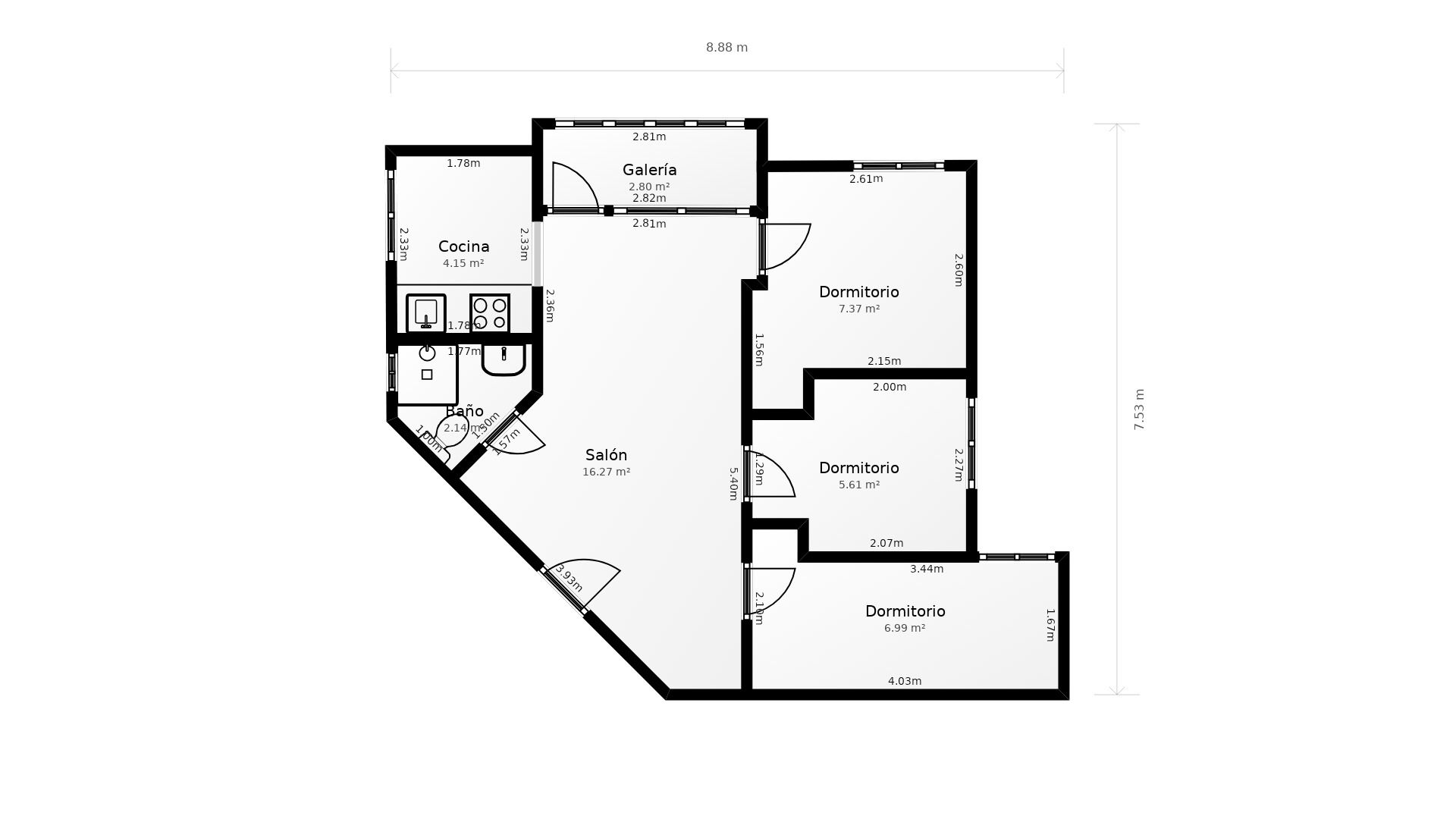 Piso de alquiler en  Madrid Capital con Amueblado, Lavadora y Microondas