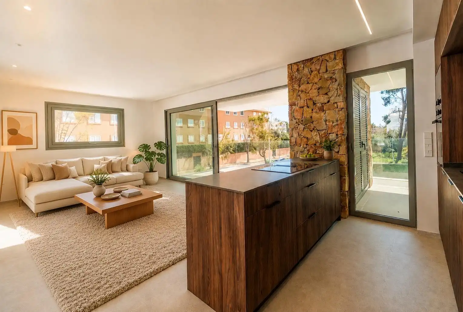 Sala d'estar de Apartament en venda en Jávea / Xàbia amb Aire condicionat, Terrassa i Traster