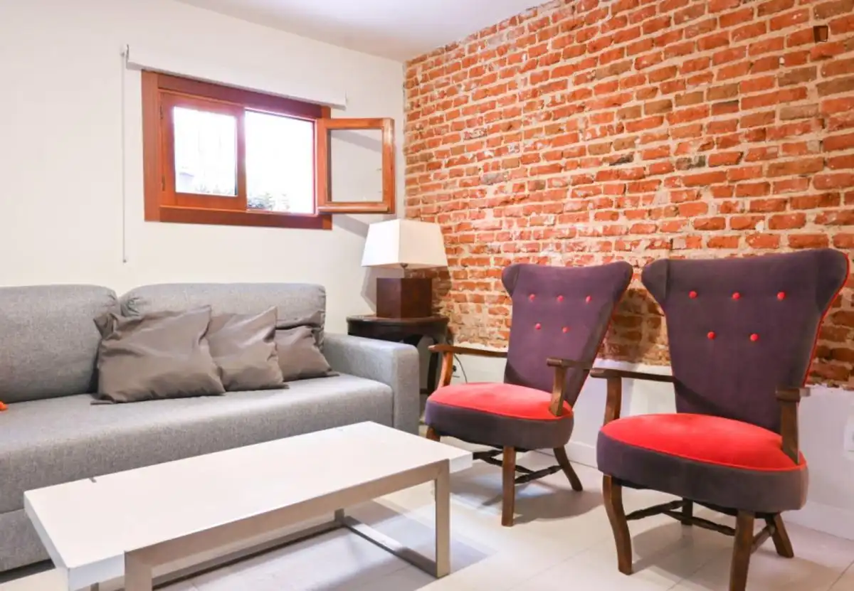 Sala d'estar de Apartament de lloguer en Madrid amb Calefacció, Moblat i Forn