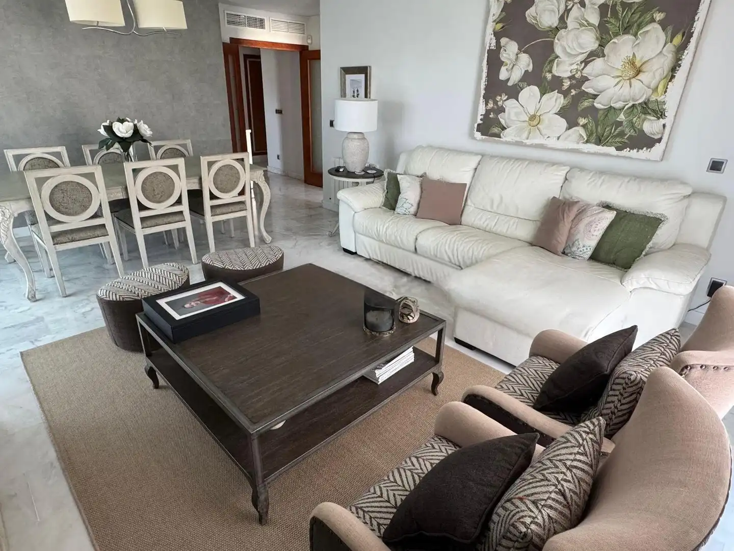 Wohnzimmer von Wohnung zur Miete in Alicante / Alacant mit Klimaanlage, Heizung und Terrasse