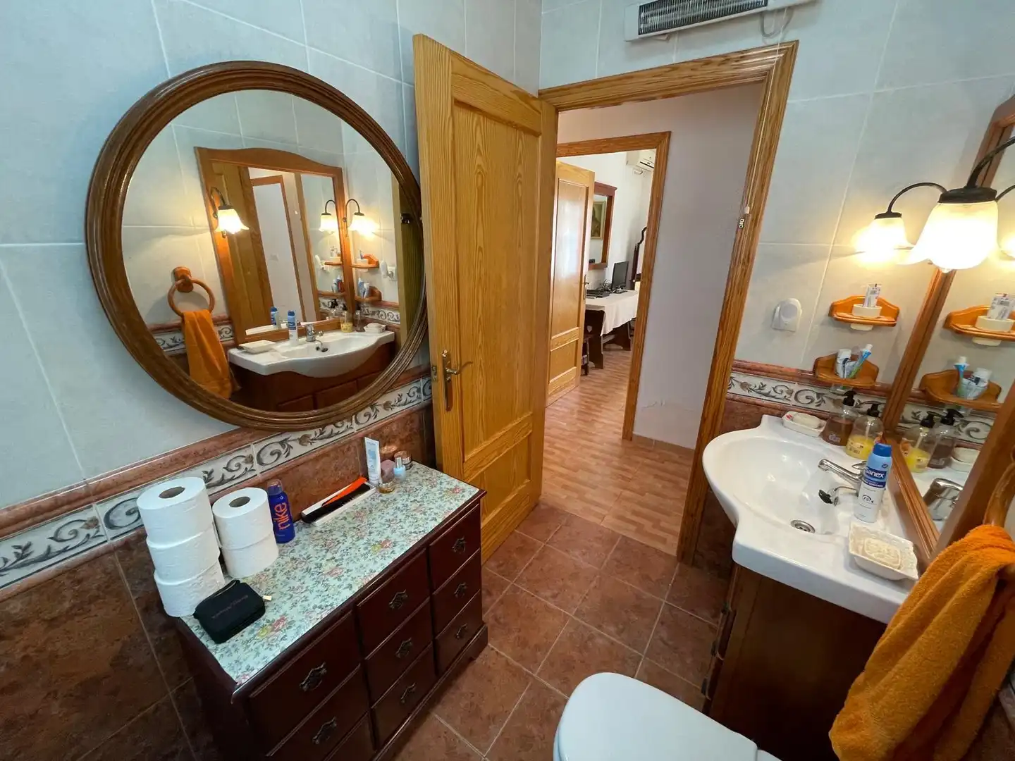 Bany de Casa o xalet de lloguer en San Javier amb Aire condicionat, Terrassa i Moblat