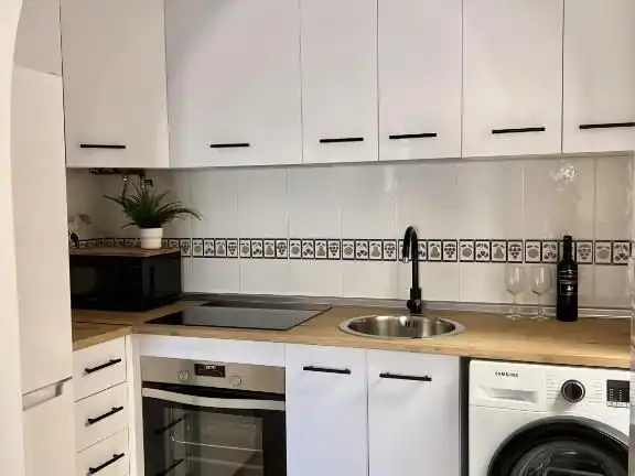 Cuina de Casa adosada de lloguer en Santa Pola amb Aire condicionat, Terrassa i Balcó