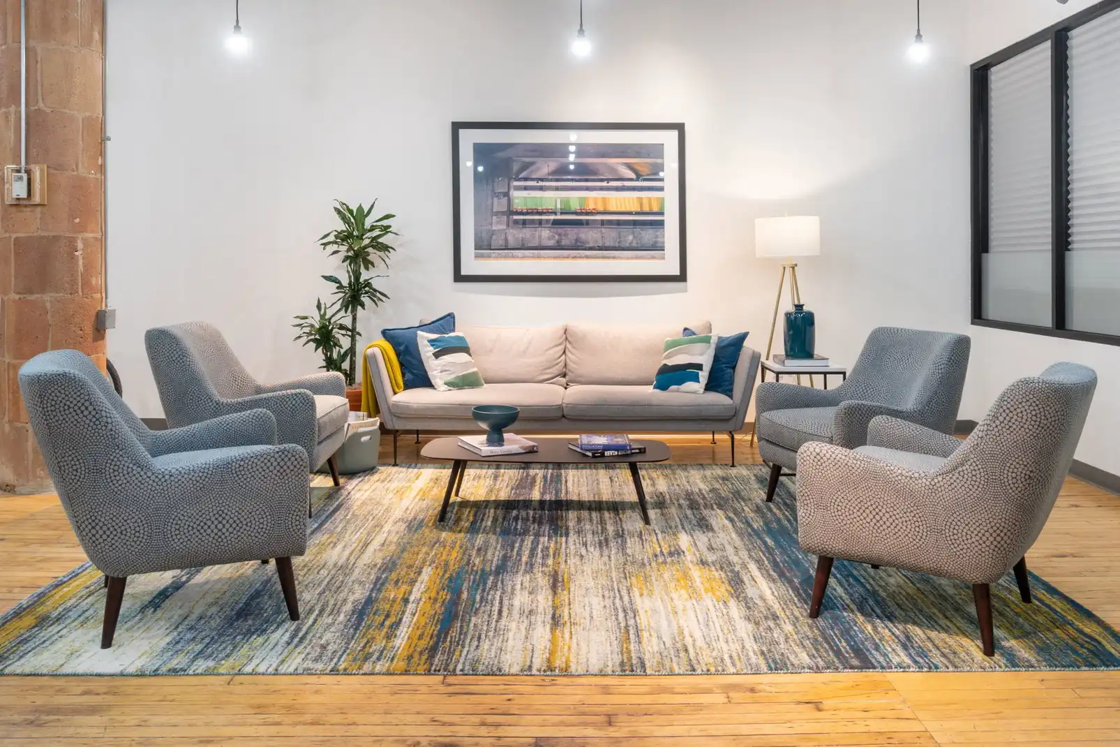Wohnzimmer von Büro zur Miete in Barcelona mit Klimaanlage, Heizung und Möbliert