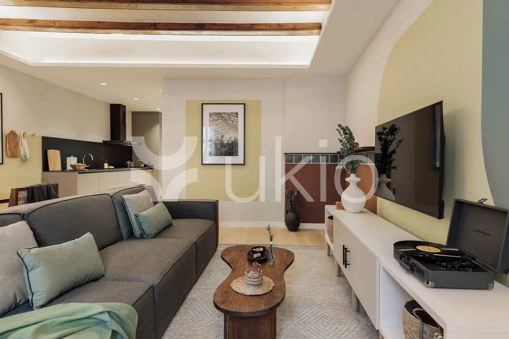Sala d'estar de Apartament de lloguer en Barcelona amb Aire condicionat, Calefacció i Moblat