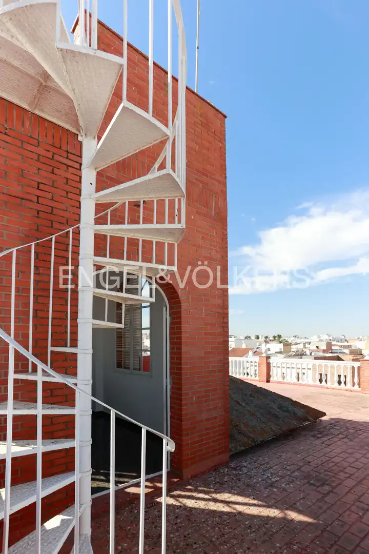 Vista exterior de Casa o chalet en venta en Los Palacios y Villafranca con Aire acondicionado, Calefacción y Jardín privado