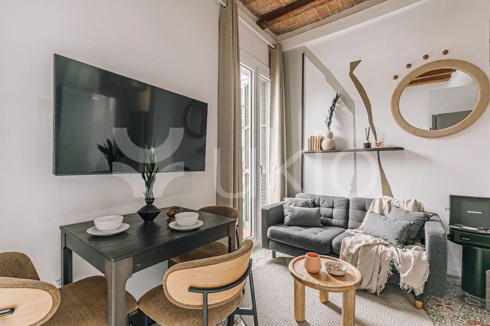 Wohnzimmer von Wohnungen zur Miete in Barcelona mit Klimaanlage, Heizung und Möbliert