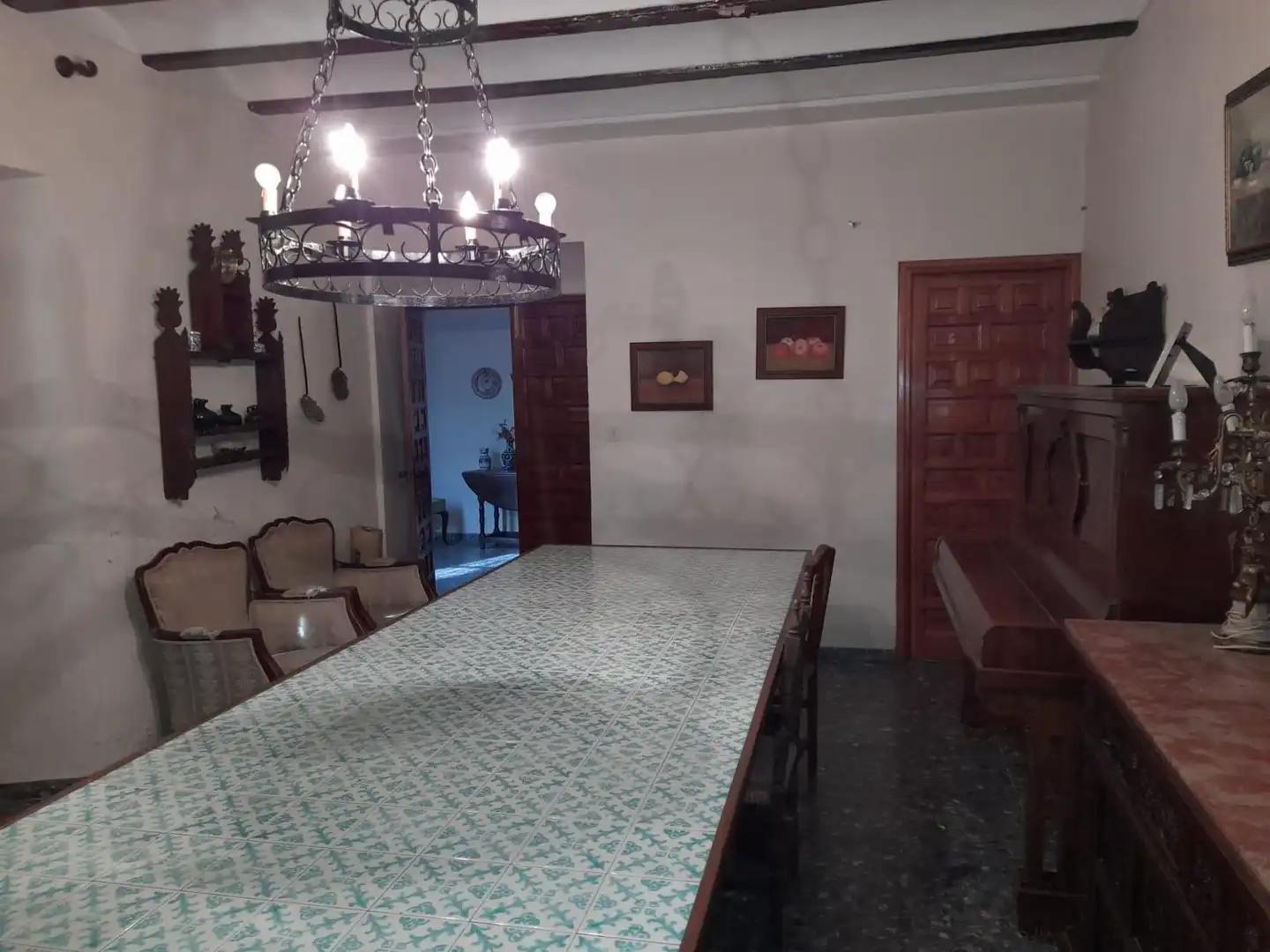 Menjador de Casa o xalet en venda en La Roda de Andalucía amb Aire condicionat, Jardí privat i Piscina