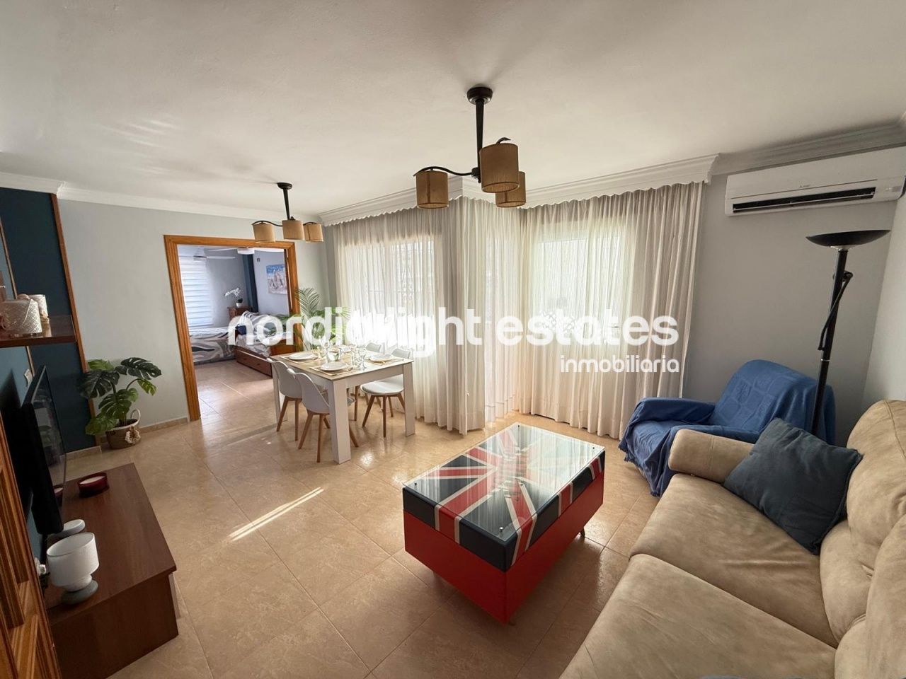 Living room of Flat to rent in Nerja  with Air Conditioner, Terrace and Furnished