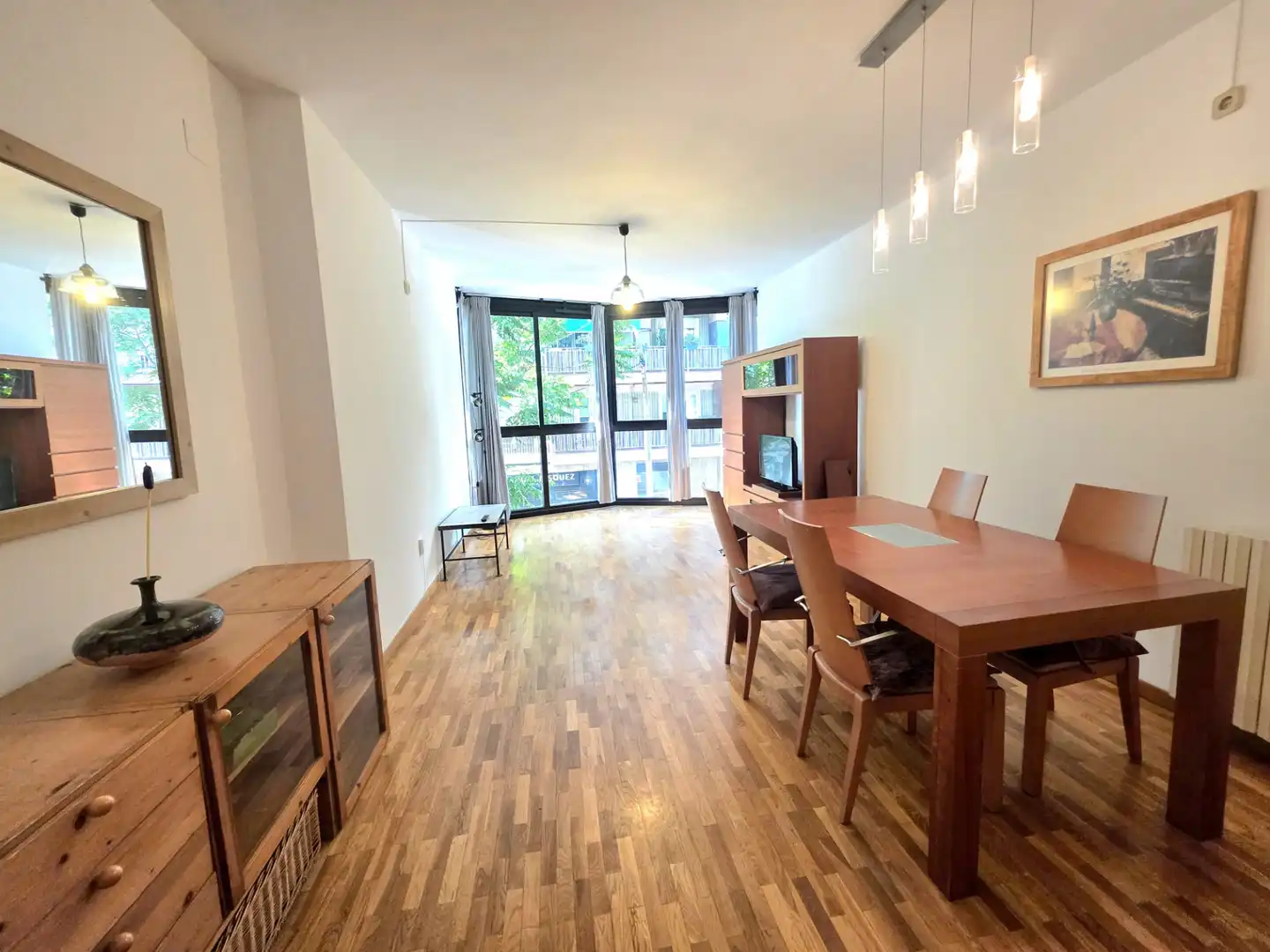 Sala de estar de Piso de alquiler en Sabadell con Calefacción, Parquet y Amueblado