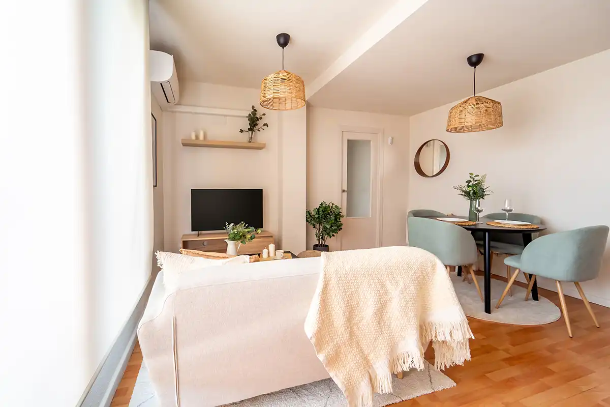 Wohnzimmer von Wohnung zum Verkauf in Madrid mit Klimaanlage, Terrasse und Gemeinschaftspool