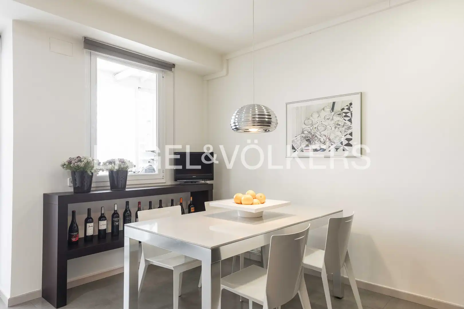 Dining room of Flat for rent in Barcelona  with Air Conditioner, Heating and Parquet flooring