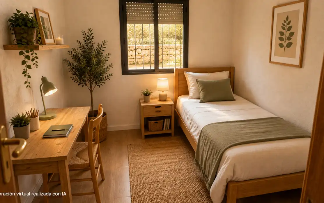 Bedroom of Houses for sale in L'Olleria  with Private garden