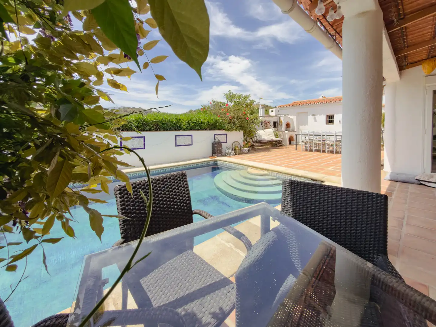 Terraza de Finca rústica en venta en Coín con Aire acondicionado, Trastero y Piscina
