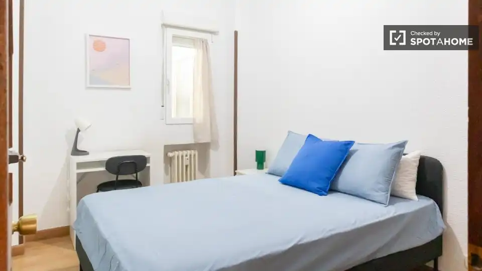 Bedroom of Flat for rent in Madrid  with Air Conditioner, Heating and Furnished