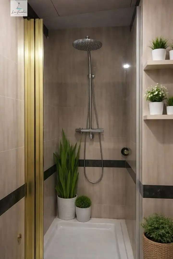 Baño de Estudio en venta en Benalmádena con Aire acondicionado, Calefacción y Jardín privado