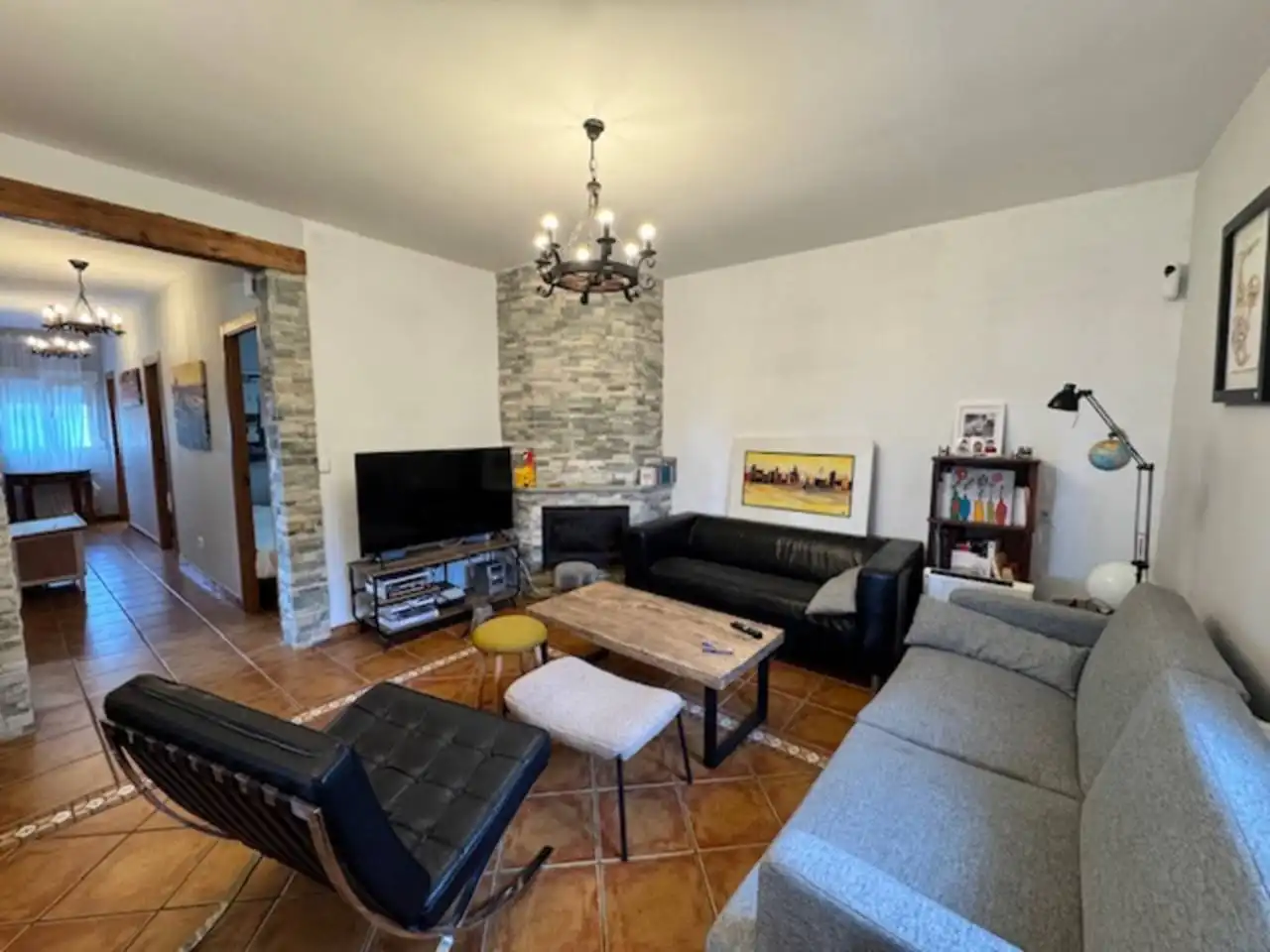 Sala de estar de Casa o chalet en venta en La Acebeda con Calefacción, Jardín privado y Terraza