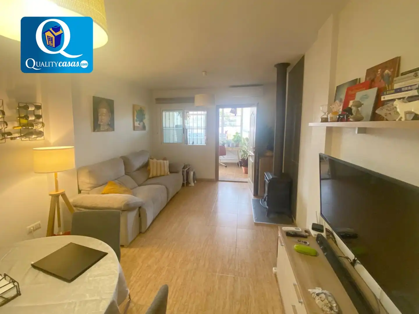 Sala d'estar de Casa o xalet en venda en Castalla amb Aire condicionat, Terrassa i Piscina comunitària