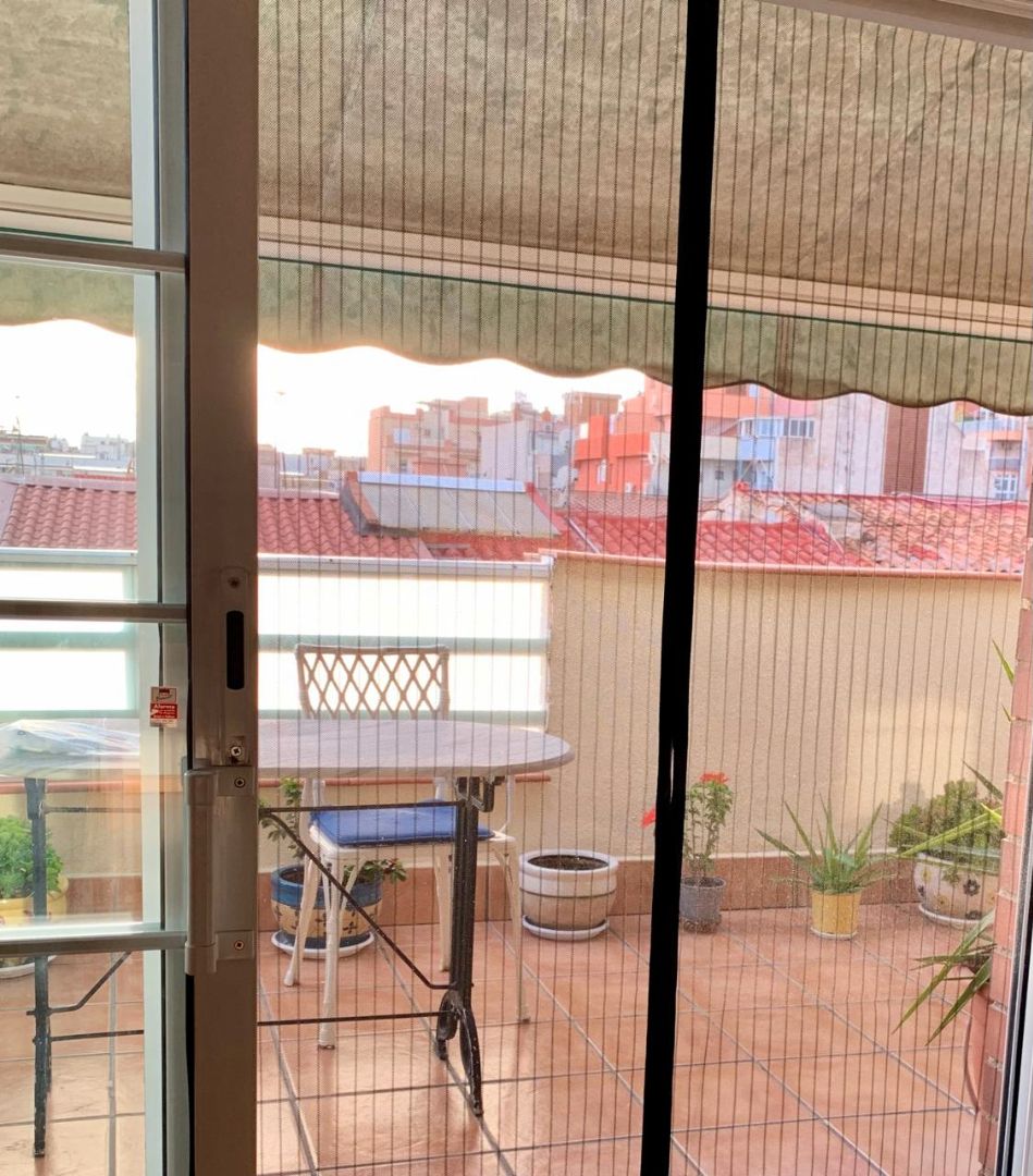 Balcony of Attic for sale in Badalona  with Air Conditioner, Parquet flooring and Terrace