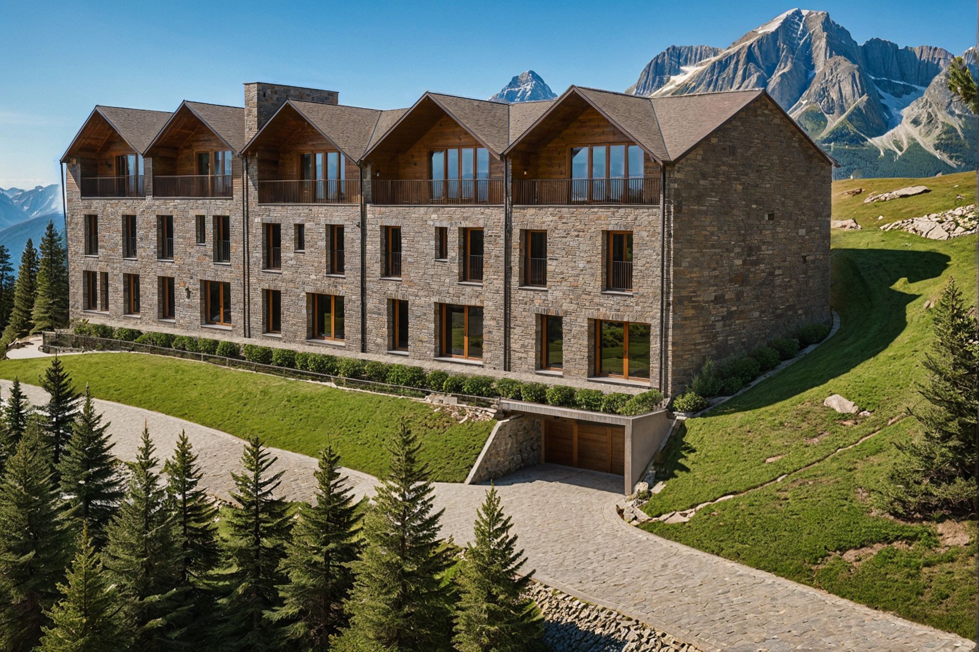 Exterior view of Flat for sale in Biescas  with Air Conditioner, Heating and Private garden