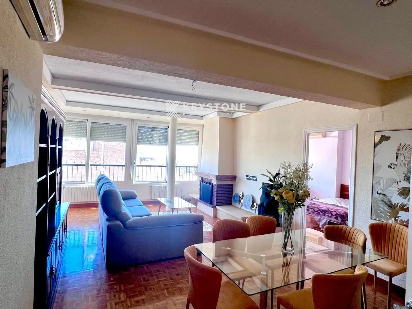 Sala d'estar de Pis de lloguer en Alicante / Alacant amb Aire condicionat, Calefacció i Terrassa