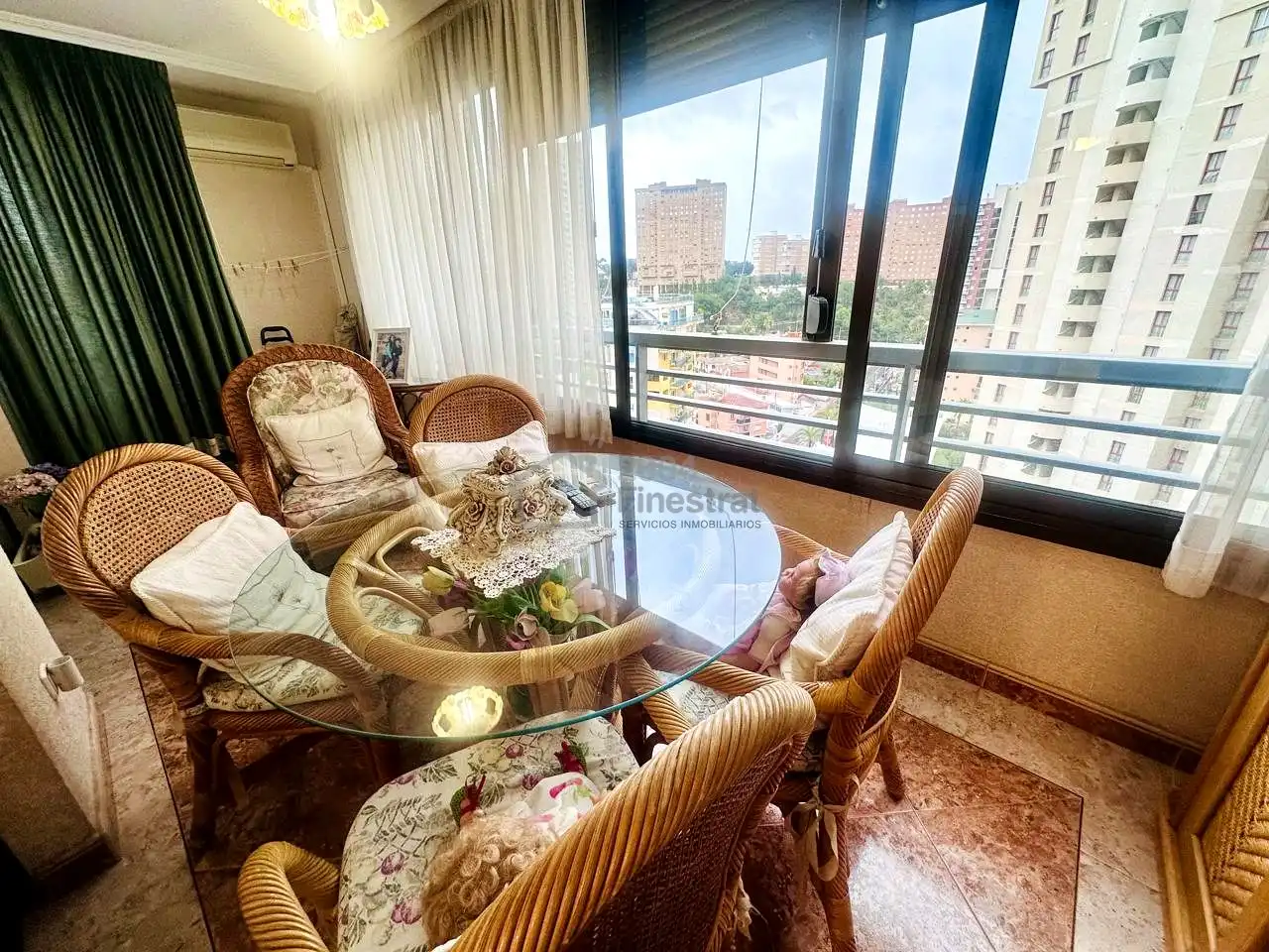 Esszimmer von Wohnungen zum Verkauf in Finestrat mit Klimaanlage, Privatgarten und Terrasse