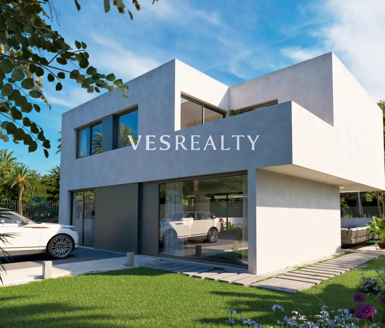 Vista exterior de Casa o xalet en venda en San Fulgencio amb Aire condicionat, Jardí privat i Terrassa