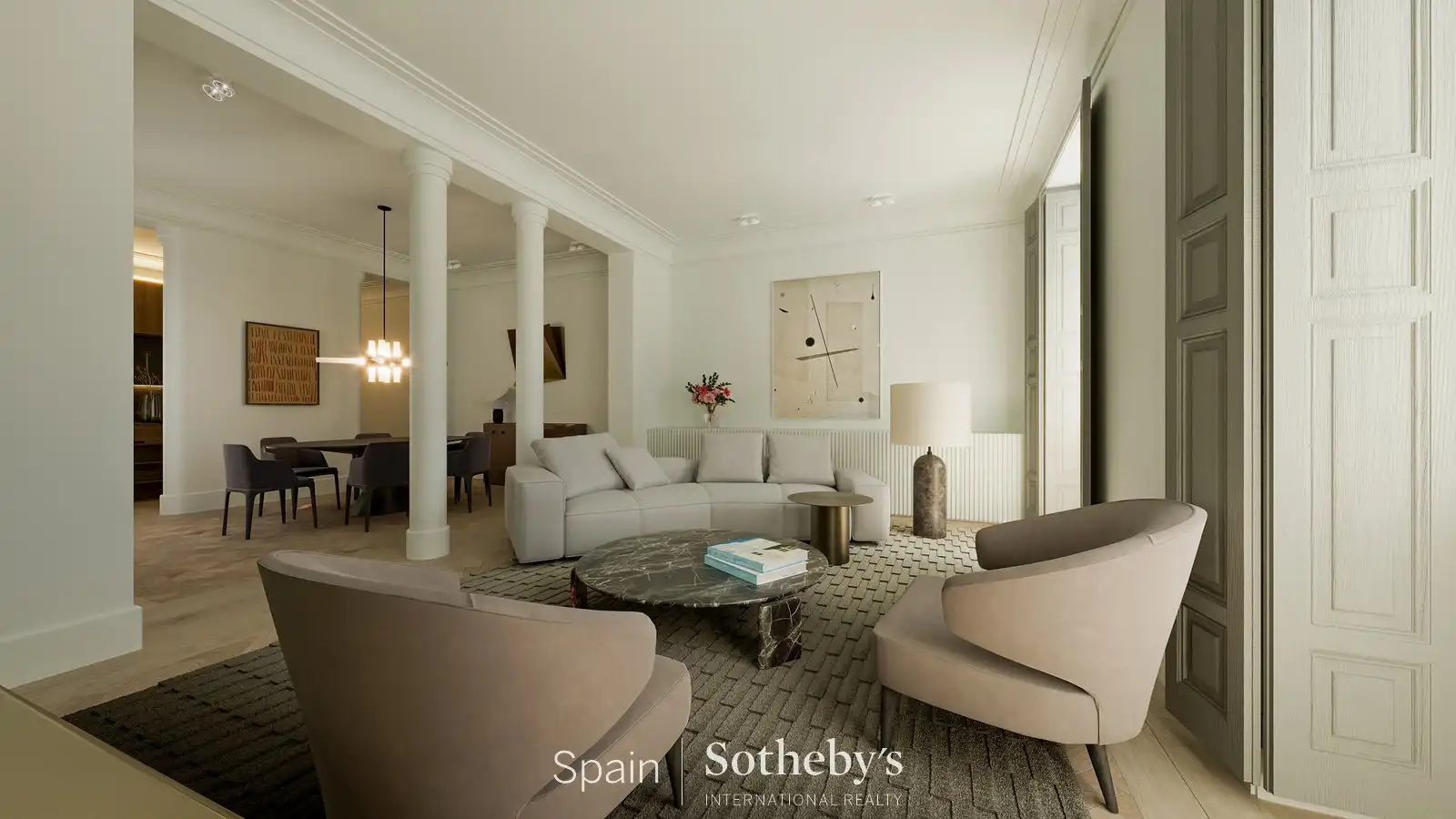 Sala d'estar de Apartament en venda en Madrid amb Aire condicionat, Calefacció i Terrassa