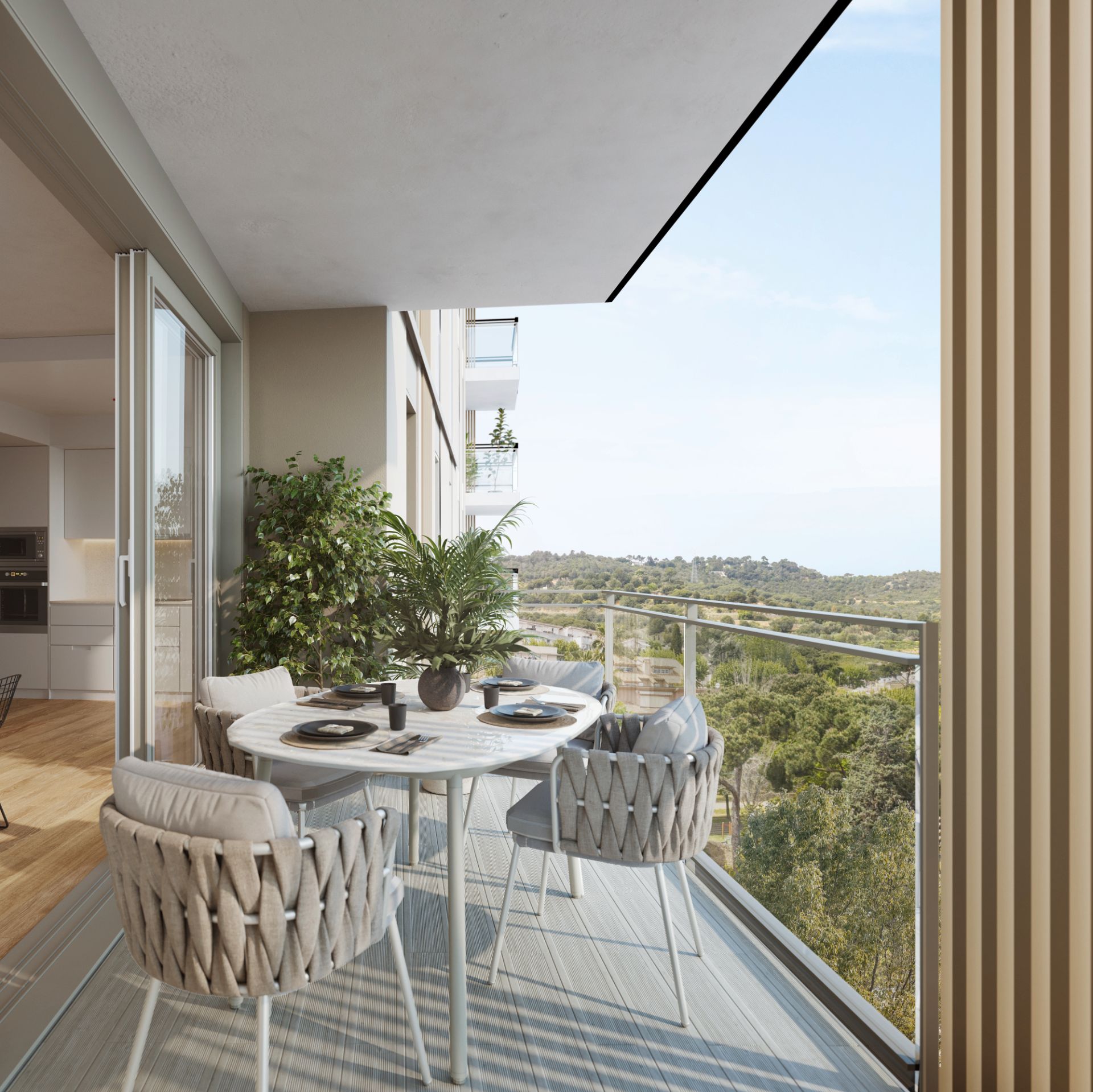 Terraza de Dúplex en venta en Tiana con Aire acondicionado, Calefacción y Parquet