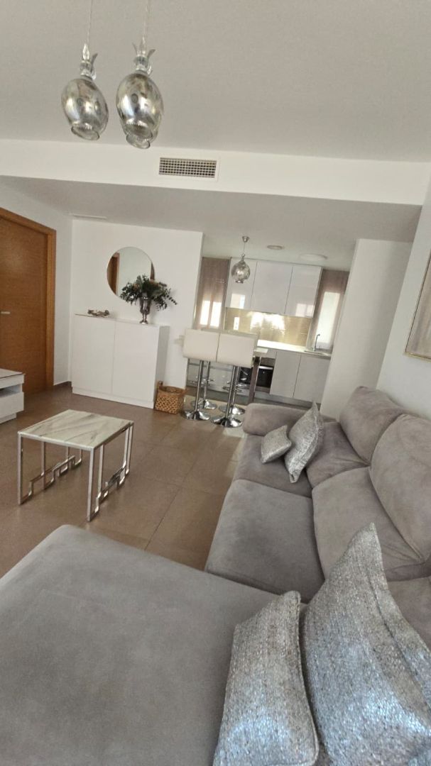Living room of Apartment for sale in  Murcia Capital  with Air Conditioner, Furnished and Oven