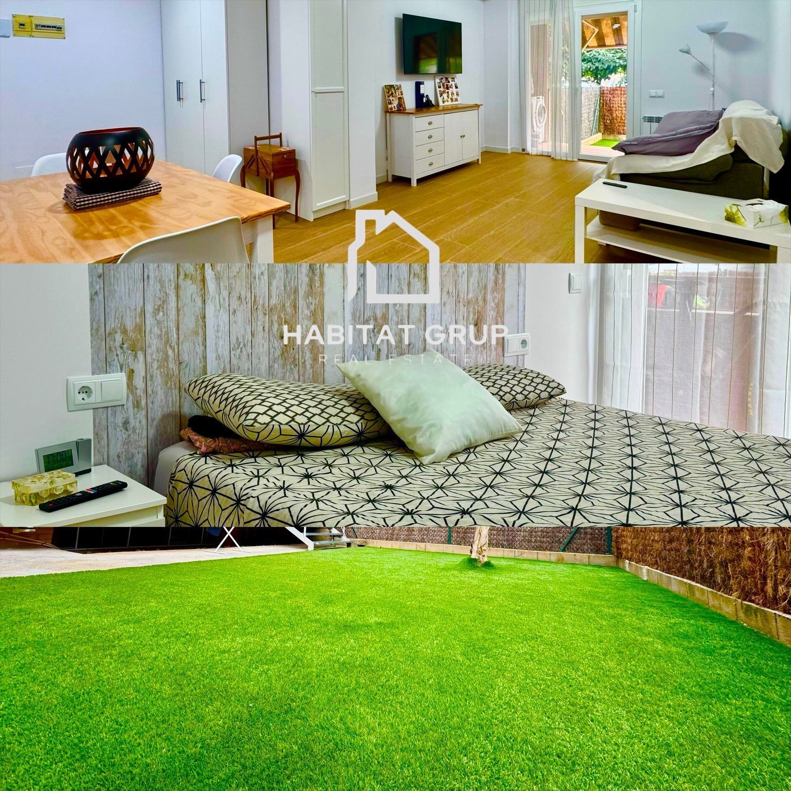 Exterior view of Flat for sale in Girona Capital  with Air Conditioner, Heating and Private garden