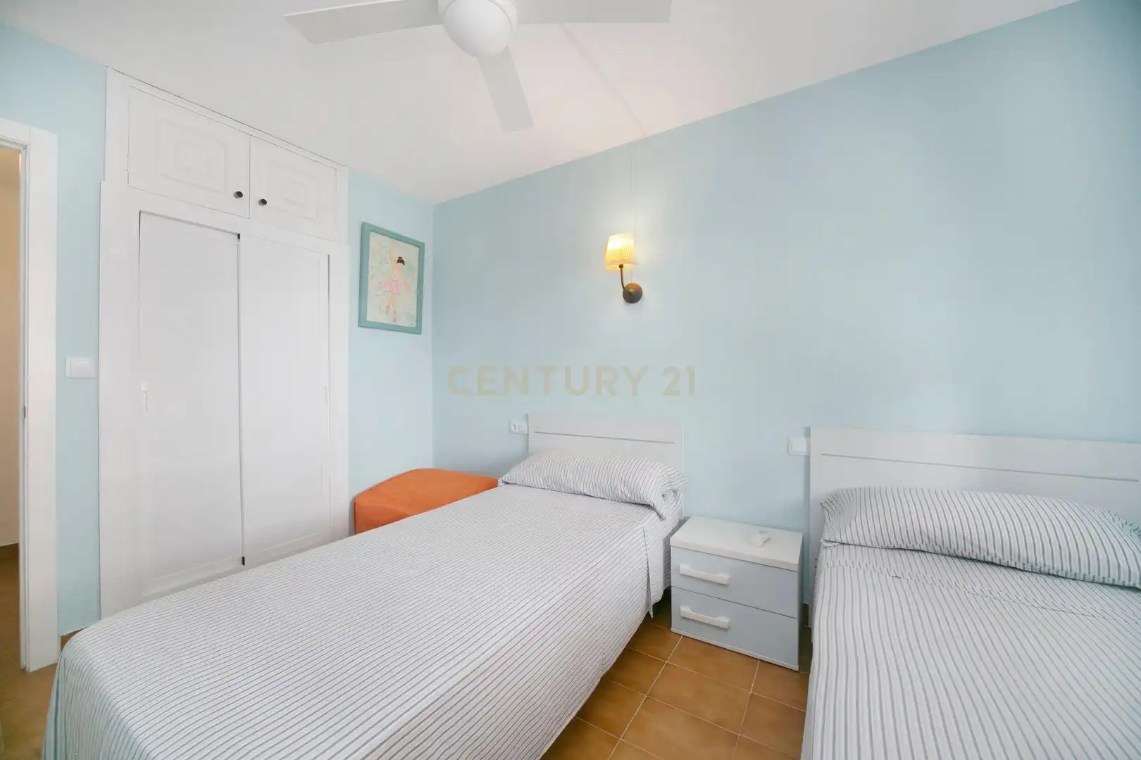 Dormitori de Apartament de lloguer en Calpe / Calp amb Aire condicionat, Rentadora i Microones