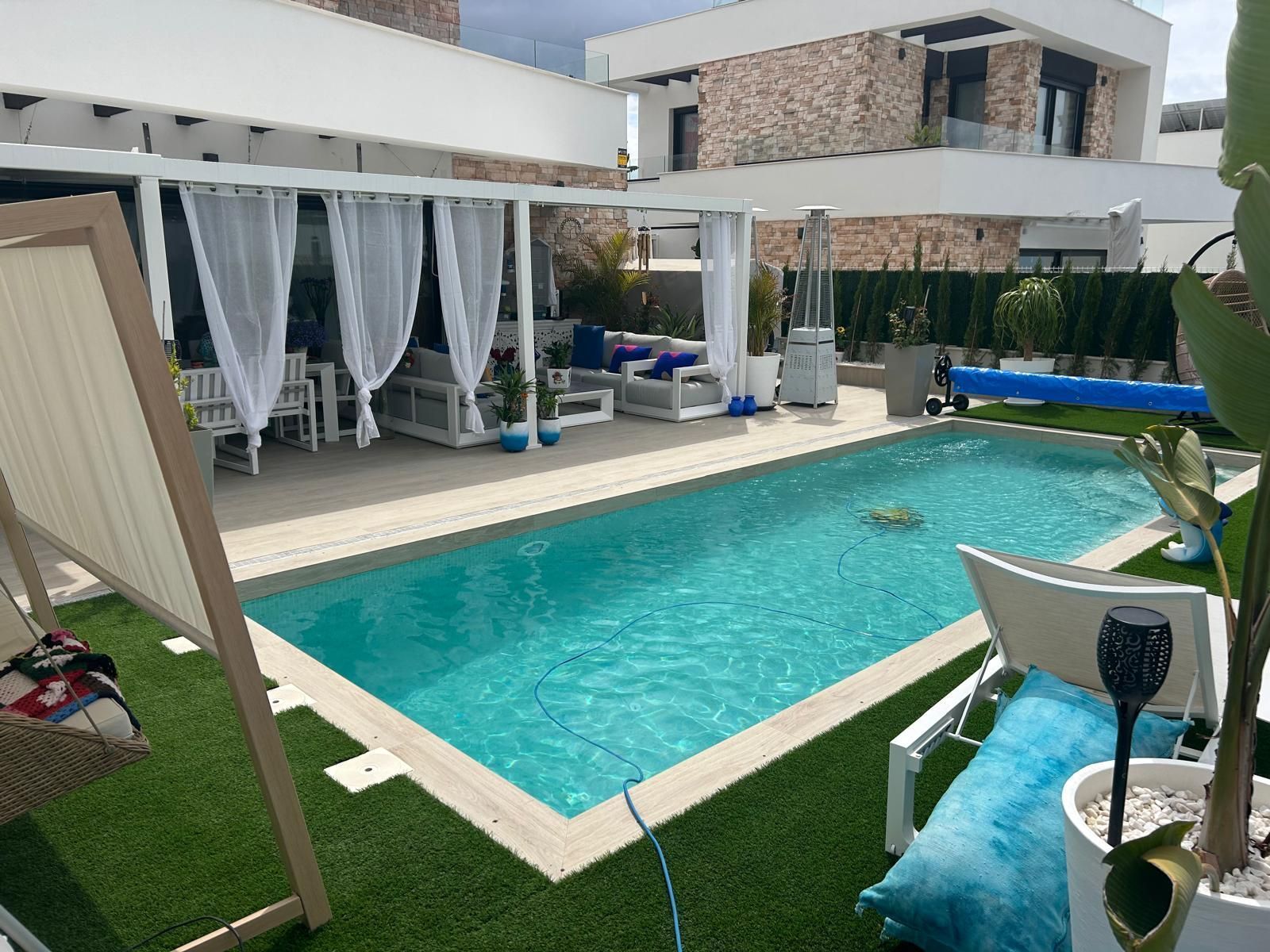 Swimming pool of House or chalet to rent in Orxeta  with Air Conditioner, Private garden and Terrace