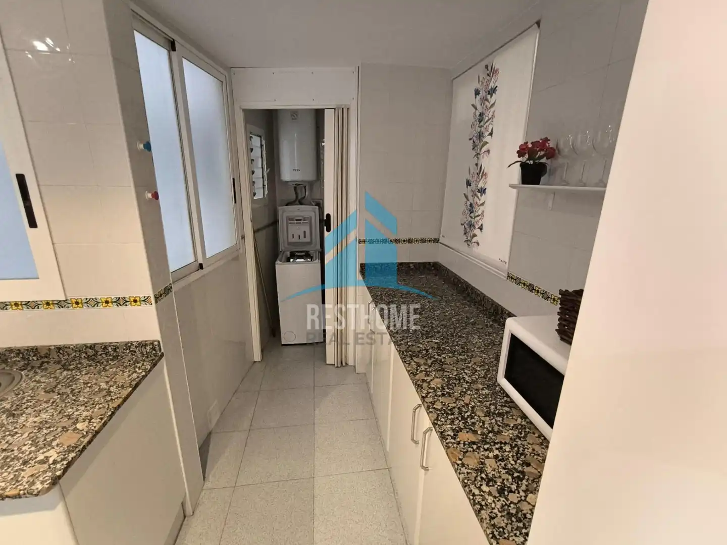 Kitchen of Flat for sale in Cullera  with Heating, Terrace and Furnished