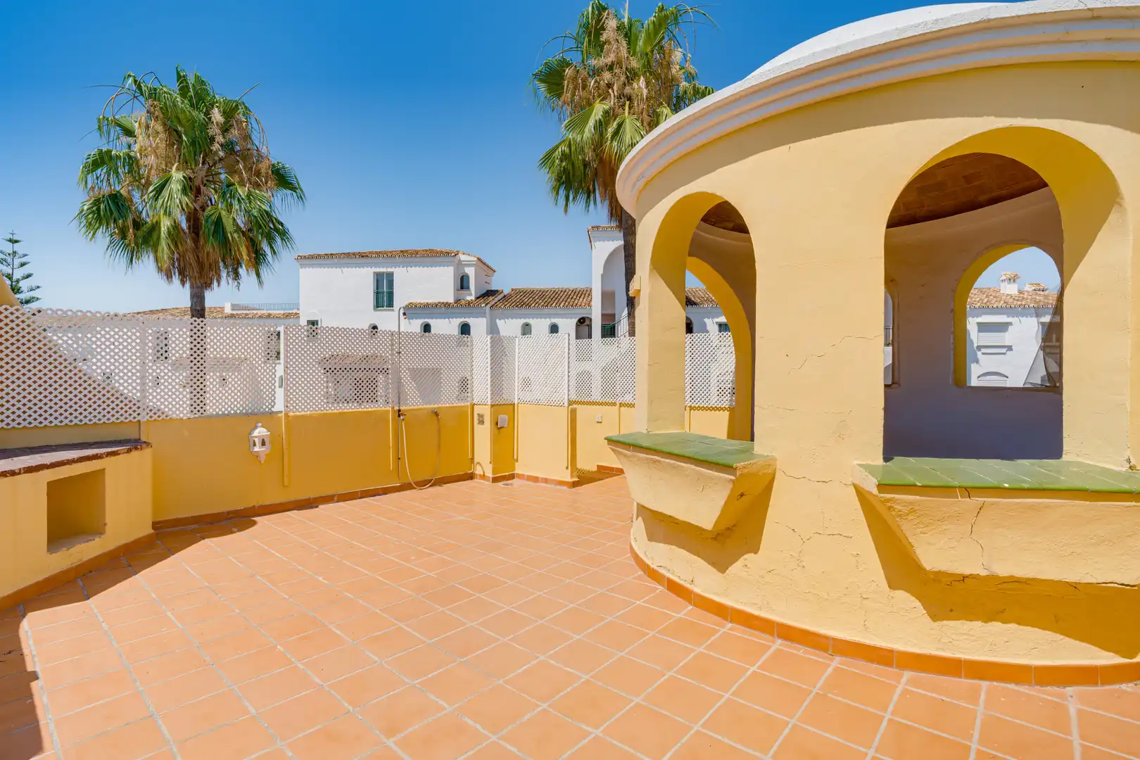 Terrassa de Casa adosada en venda en Mijas amb Aire condicionat, Jardí privat i Terrassa